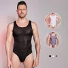 Men's Sexy Ultra-Thin Transparent Tight High Elastic Comfortable Jumpsuit