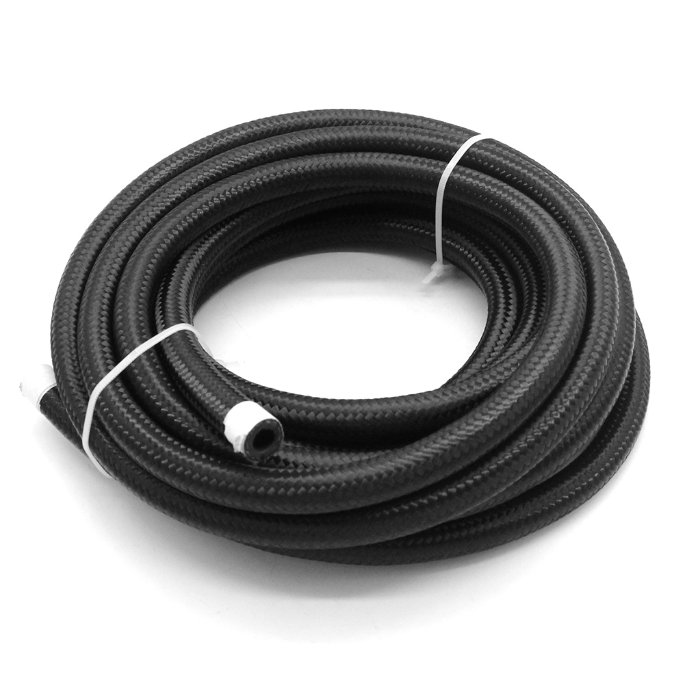 

6AN 3/8 inch Nylon Stainless Steel Braided CPE Oil Fuel Line Hose 20 Feet, 501 Original