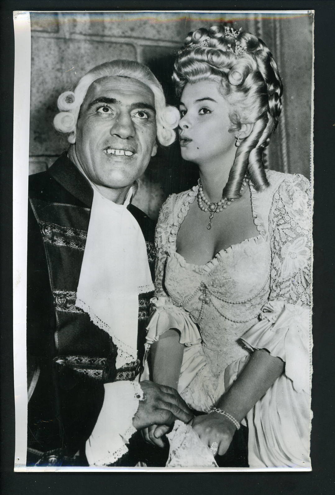 Boxer Primo Carnera & Audrey Dalton Casanova's Big Night 1953 Press Photo Poster painting Boxing