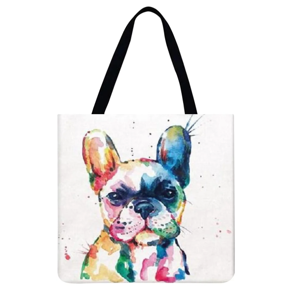 Linen Tote Bag - Painted Dog