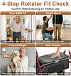 Soundfuse Bariatric Walker for Seniors with Extra Wide Seat, 500lb Heavy Duty Rollator Walker,  Handle & Seat Height Adjustable, Foldable Rolling Walkers with 8" All-Terrain Wheels