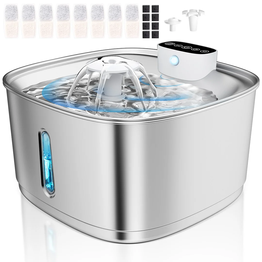 BEBANG Wireless Cat Water Fountain, 108oz/3.2L Automatic Pet Fountain for Dogs Cats Drinking