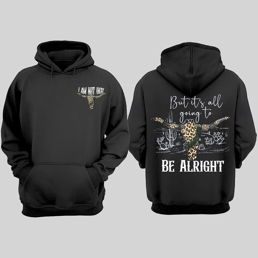 I Am Not Okay Printed Men's Oversized Hoodie