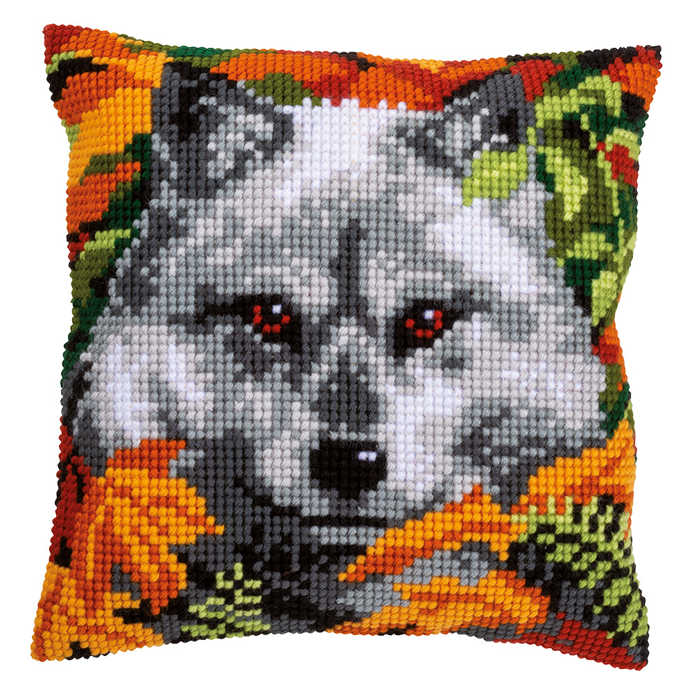 

Wolf - 11CT Stamped Cross Stitch Pillowcase - 40*40CM, 501 Original