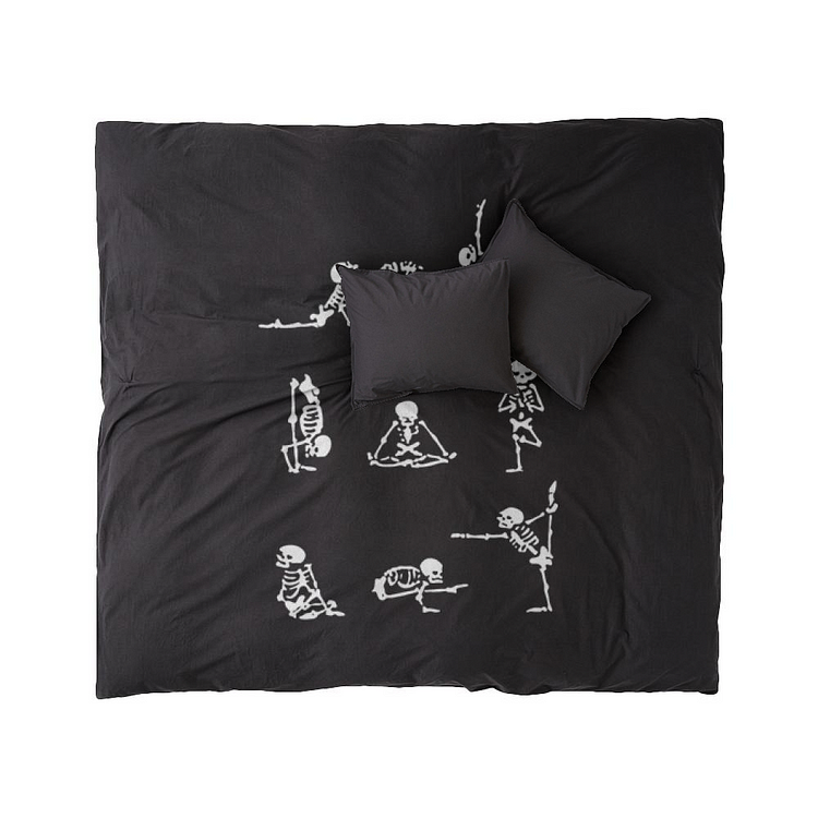 Skeleton Yoga, Yoga Duvet Cover Set