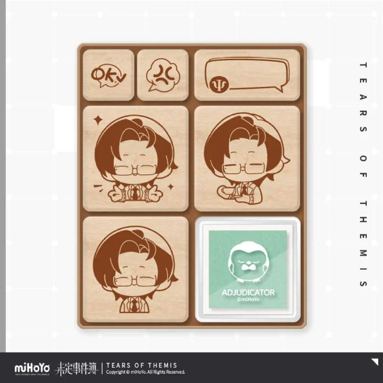 Heart Language Series Q Version Wooden Stamp Set [Original Tears of Themis Official Merchandise]