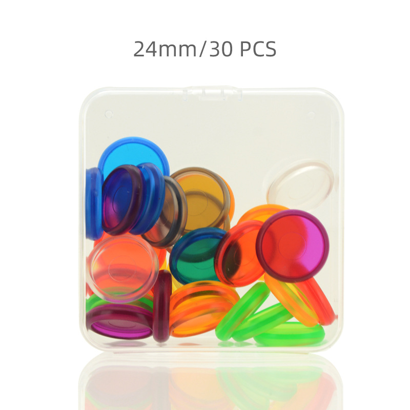 Fromthenon Color Transparent Plastic Sheet Disc-bound Binder Rings Scrapbooking Planner Ring Binder for Mushroom Hole Notebook