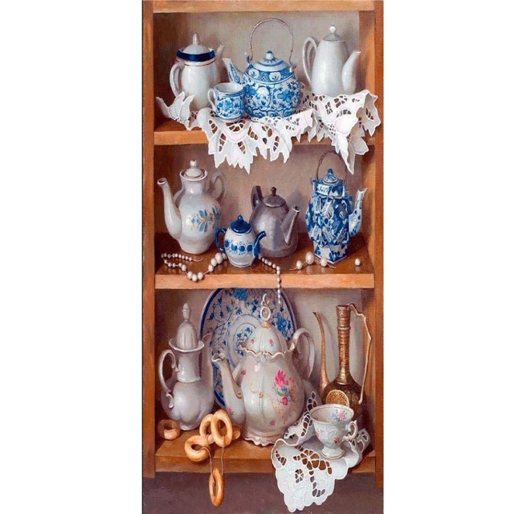 

Kettle on Shelf - Round Drill Diamond Painting - 40*80CM (Big Size), 501 Original