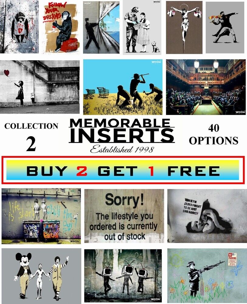 BANKSY URBAN GRAFFITI STREET ART - GLOSS Photo Poster painting POSTER PRINTS - COLLECTION 2