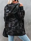 Women's Fashion Camouflage Pocket Padded Jacket Outerwear