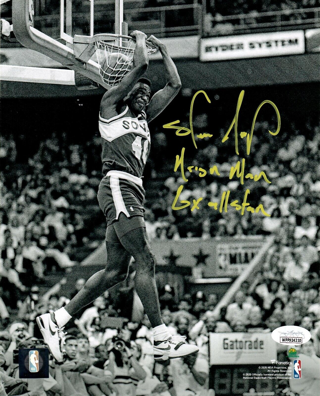 Shawn Kemp autographed signed inscribed 8x10 Photo Poster painting Seattle Supersonics JSA COA