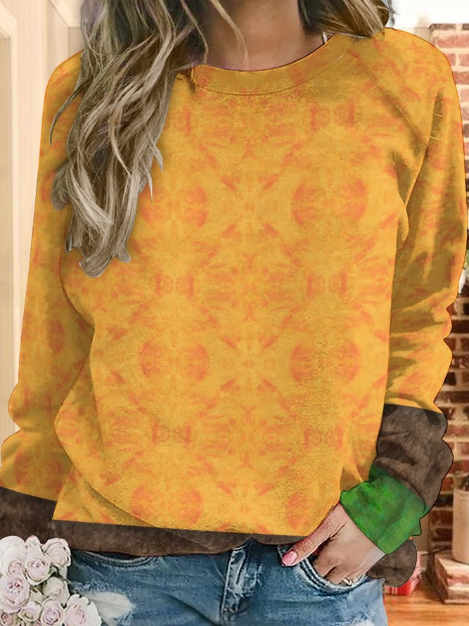Lilicloth X Paula Layerd Look Patterns Fall Colors Women's Sweatshirts