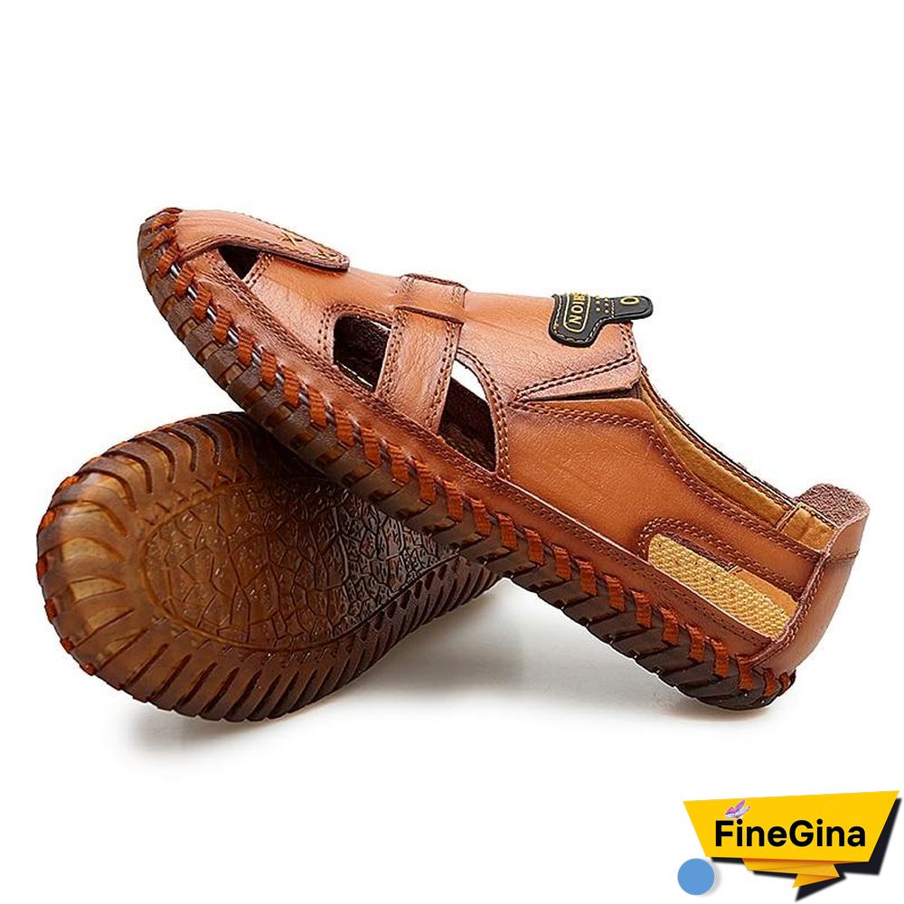 Leather Men Sandals Outdoor Flip Flop Casual Shoes Men Shoes