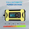 ABS Smart Battery Trickle Charger 12V 6A Automatic Smart Car Battery Charger with LCD Display Temperature Monitoring for Truck Motorcycle Boat SUV ATV and More