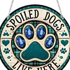 Diamond Painting Spoiled Dog Suncatcher Pendant For Window Door Garden Decor