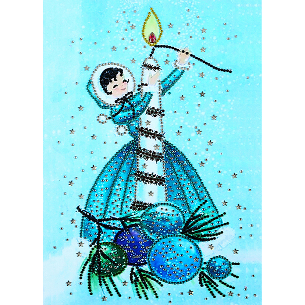 

Candle Girl - Special Shaped Diamond Painting - 30*40CM, 501 Original