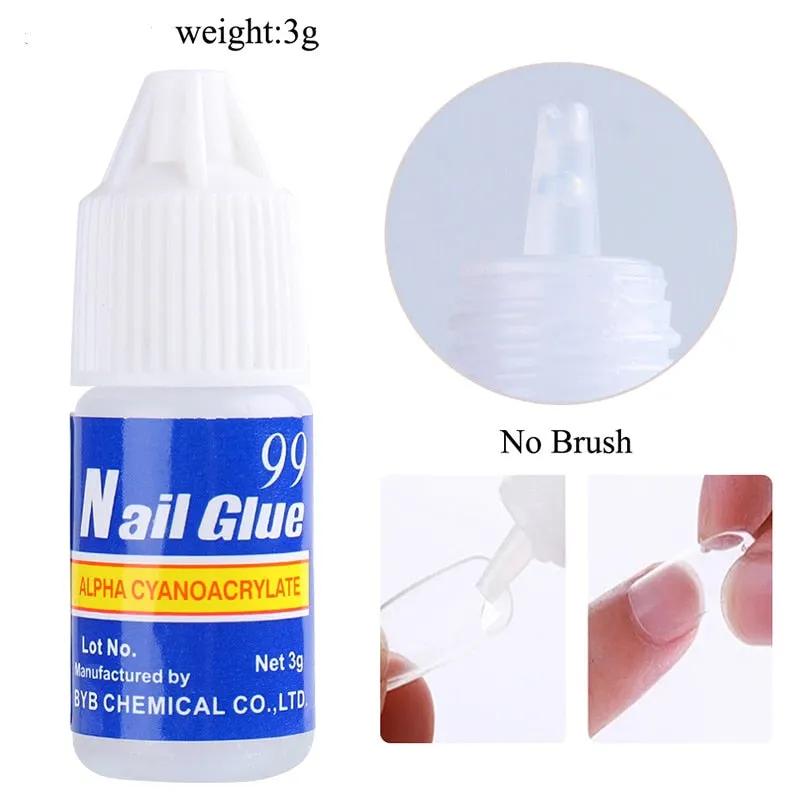 10pcs 2g Mini  Acrylic Glue Art Decorate Tips for All Kind False Nail press on for girls DIY nail art-Nail Inspo