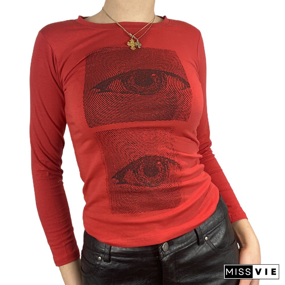 Women Trendy Portrait Letter Printed Tank Tops Summer Vest Female Round Neck Sleeveless Slim Fit Crop Tops