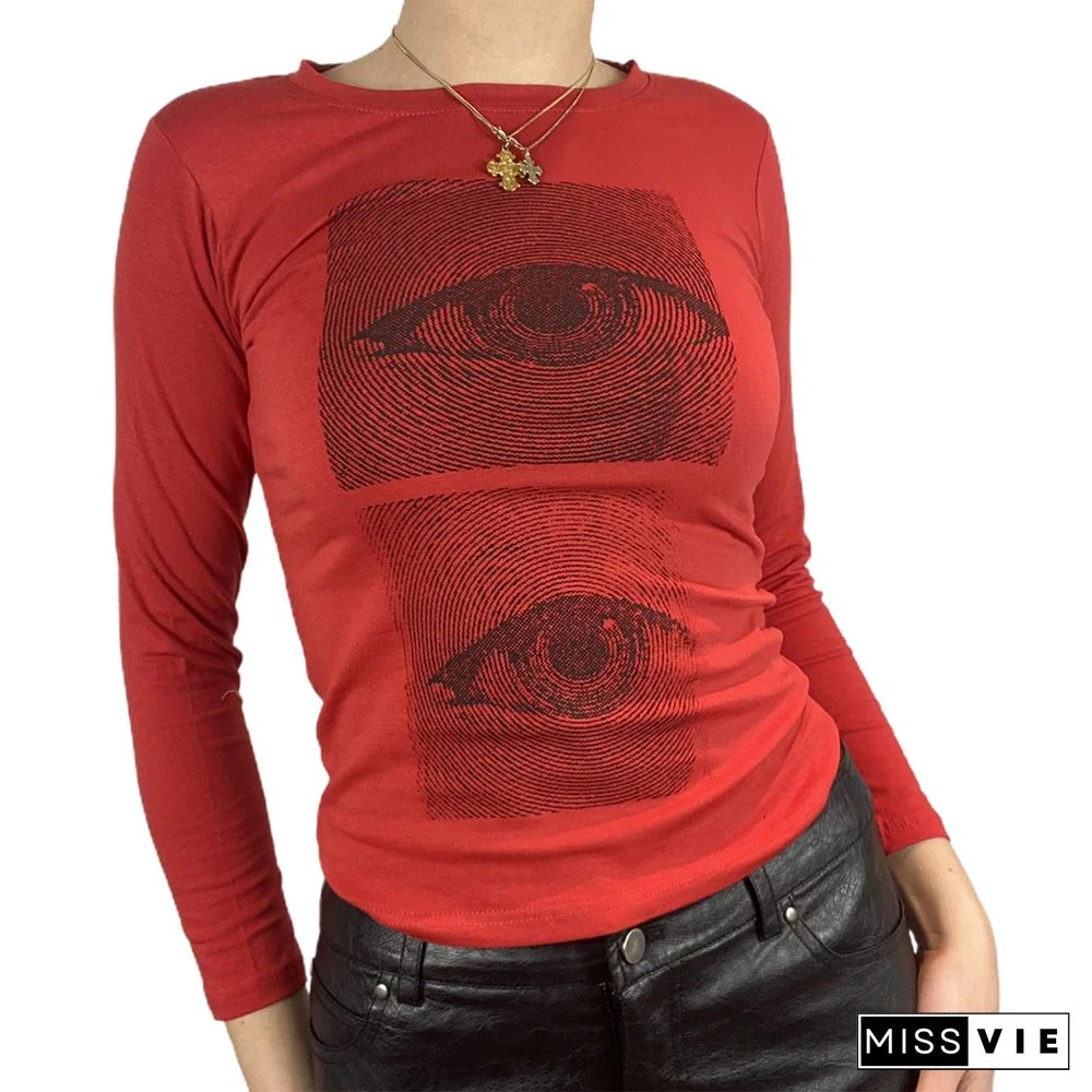 Women Trendy Portrait Letter Printed Tank Tops Summer Vest Female Round Neck Sleeveless Slim Fit Crop Tops