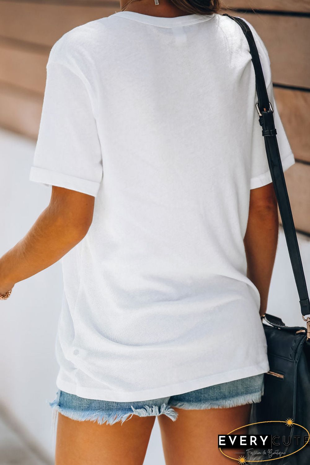 White MAMA Lightning Graphic Print Short Sleeve T Shirt