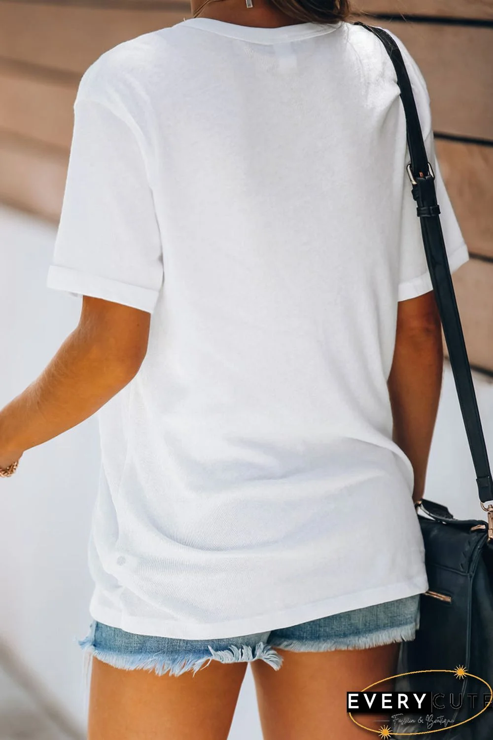 White MAMA Lightning Graphic Print Short Sleeve T Shirt