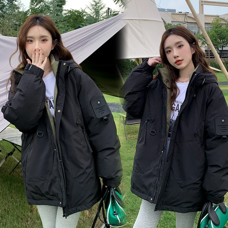 Toloer Thick Warm Outdoor Assault Jacket And Cotton Coat Female 2024 New Autumn And Winter Cotton-Padded Jacket Couples Work Clothes Cotton-Padded Clothes-Outfit Ideas