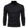 Men's Turtleneck Casual Solid Color Pullover Sweater