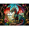 Dragon Glass Painting-Paint By Numbers Acrylic Painting 40*30CM(HOT)