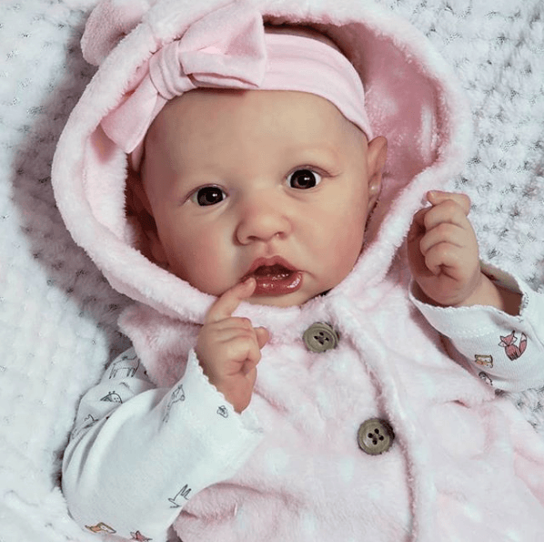 Lifelike Weighted Silicone Baby Doll with Rooted Hair, Mini Realistic Reborn Baby Doll Girl 12 inch Stacey 2024 -Creativegiftss® - [product_tag] RSAJ-Creativegiftss®