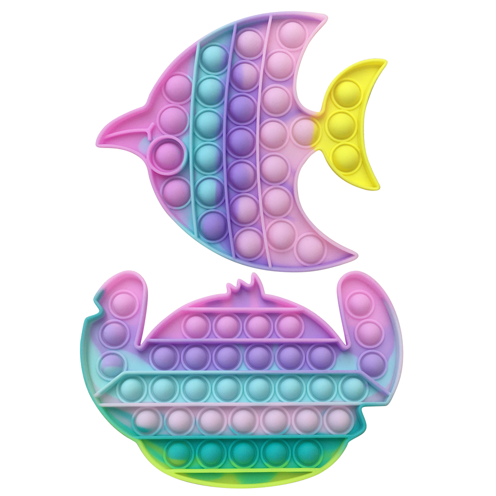 

Push Bubble Fidget Toys Sea Fish Blue Monster Dog Anti Stress Toy Macaroon, 501 Original