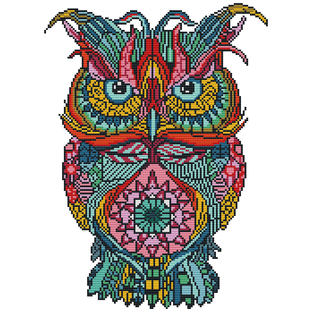 

Owl - 11CT Stamped Cross Stitch - 36*46CM, 501 Original