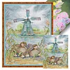 Wild Duck Full Stamped Cross Stitch 14CT 2-Strand 31x43cm Backstitch