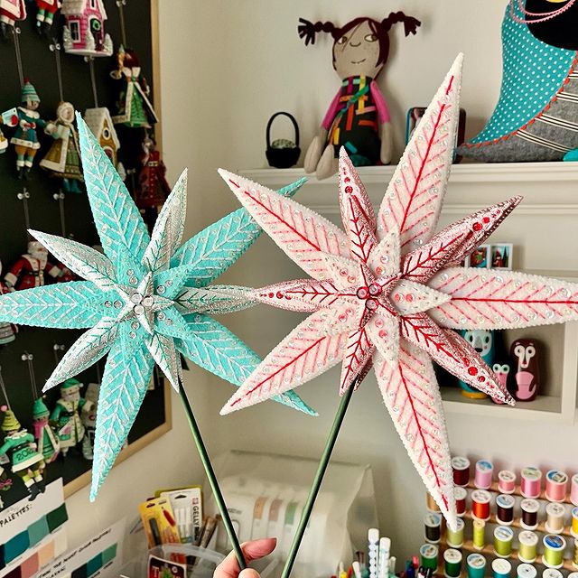 Christmas Tree Topper Star Templates-With Instructions