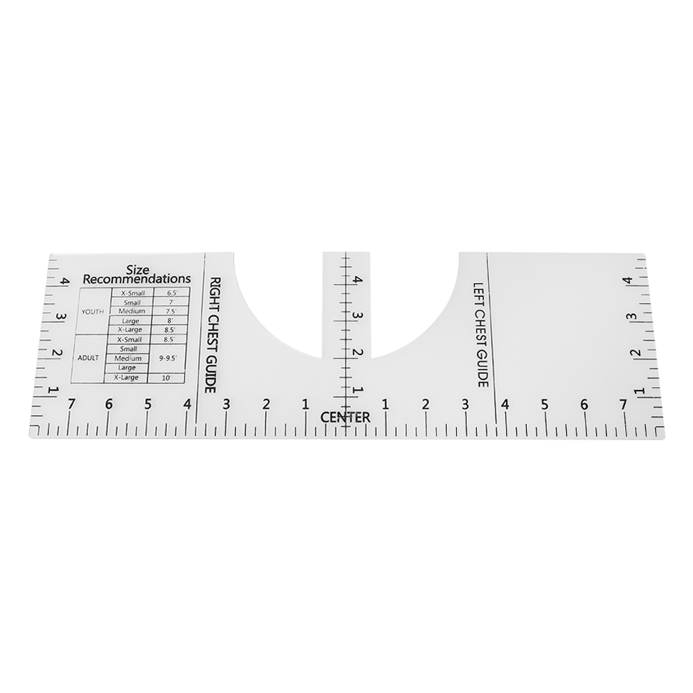 

Acrylic T-Shirt Alignment Ruler Guide Fabric DIY Size Chart Measuring Ruler, 501 Original