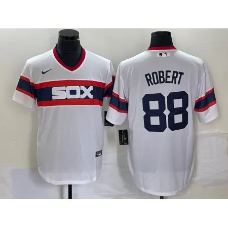 Men's Chicago White Sox #88 Luis Robert White Cool Base Stitched Jersey DTTQ