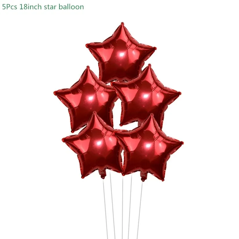 5Pcs/set Cartoon Santa Claus Snowman Foil Balloons Christmas Party Decorations Party Balloons Inflatable Helium Balloon Kids Toy