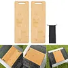 2Pcs Bamboo Tea Serving Tray Portable Cutting Board & Storage Bag for IGT Table