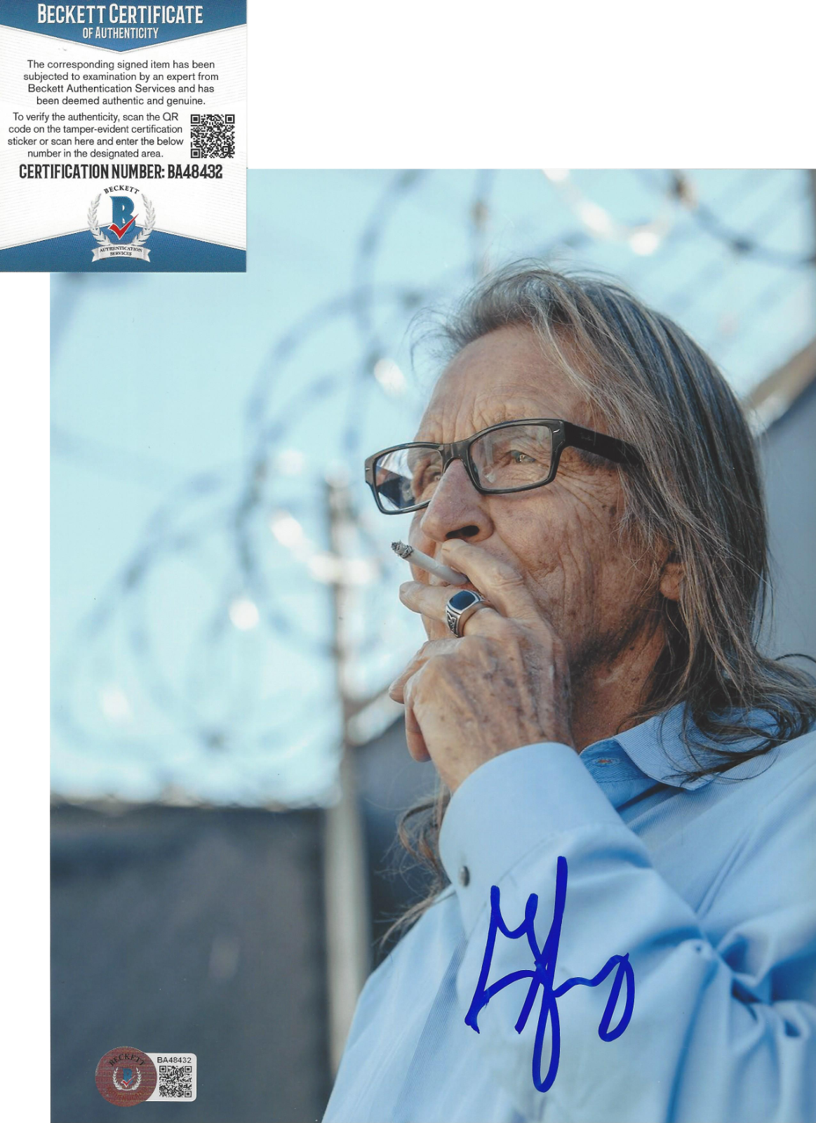 BOSTON GEORGE JUNG SIGNED LEGENDARY DRUG MULE 8x10 Photo Poster painting BLOW MOVIE BECKETT COA