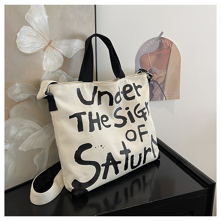 Playpowerboll Youthful Summer Outfits Aesthetic 2025 Casual Letter Pattern Tote Bag Large Capacity Shoulder Bag  