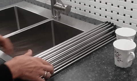 rolling-dish-rack-drying-vegetable-extra-counter-space