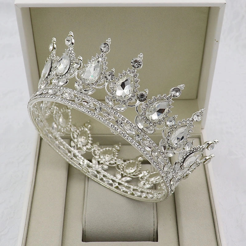 Women’s Elegant Crown Alloy Inlay Zircon Crown