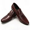Men's Brown Leather Tassel Loafers