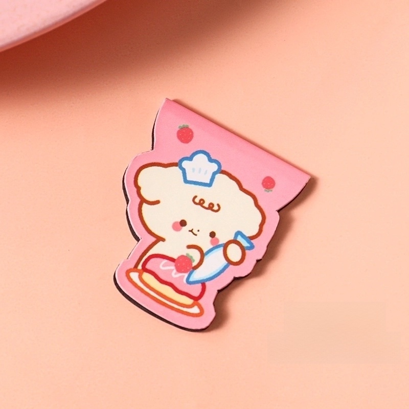 Cute Cartoon Beautifully Shaped Student Double-sided Paper Alloy Magnetic Bookmark