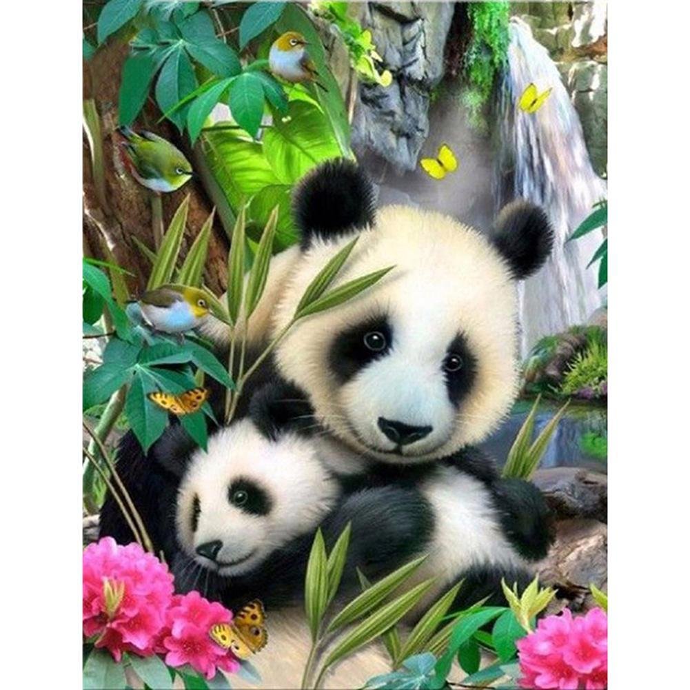 Diamond Painting - Full Round Drill - Cute Panda(40*30cm)