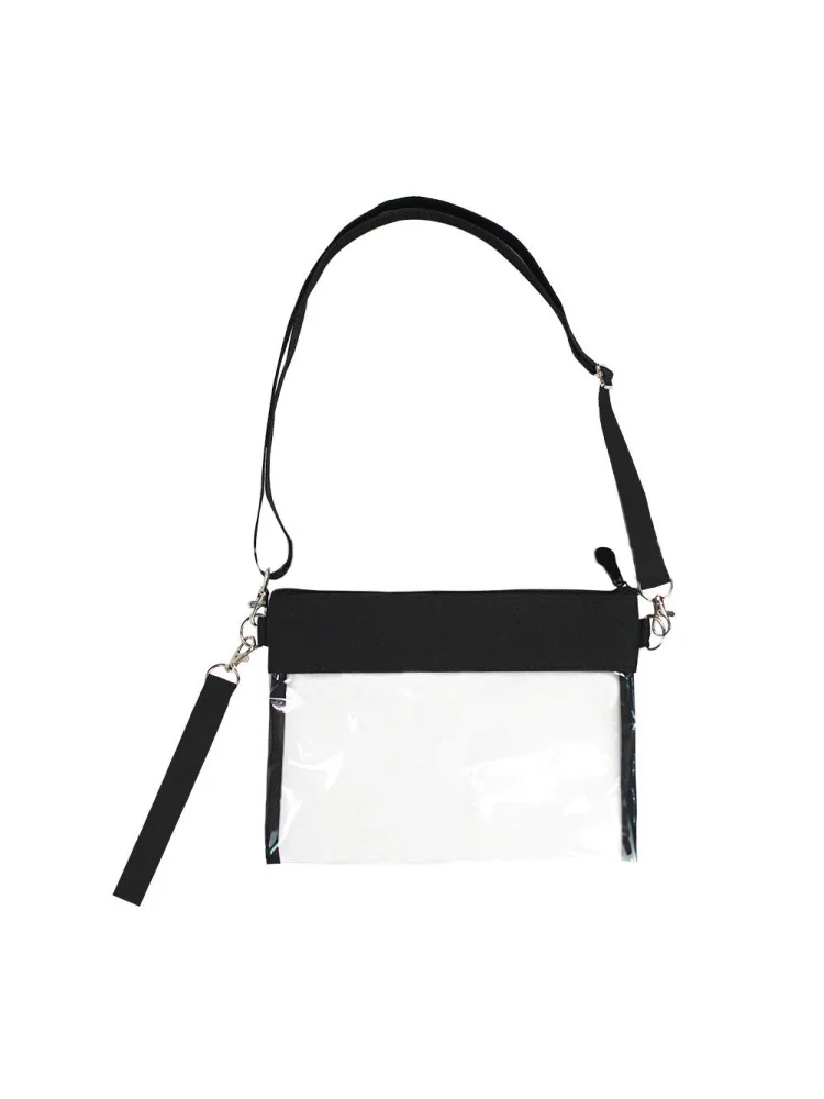 Transparent PVC Handbag Clear Waterproof Crossbody Bag Phone Shoulder Purse