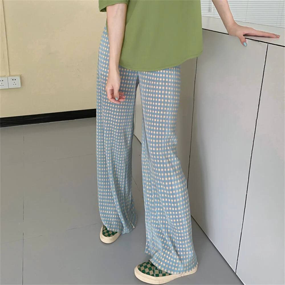 Jangj Alien Kitty New 2022 Casual Women Wide Leg Pants Loose All Match High Street Fashion Chic Summer Straight Stylish Trousers