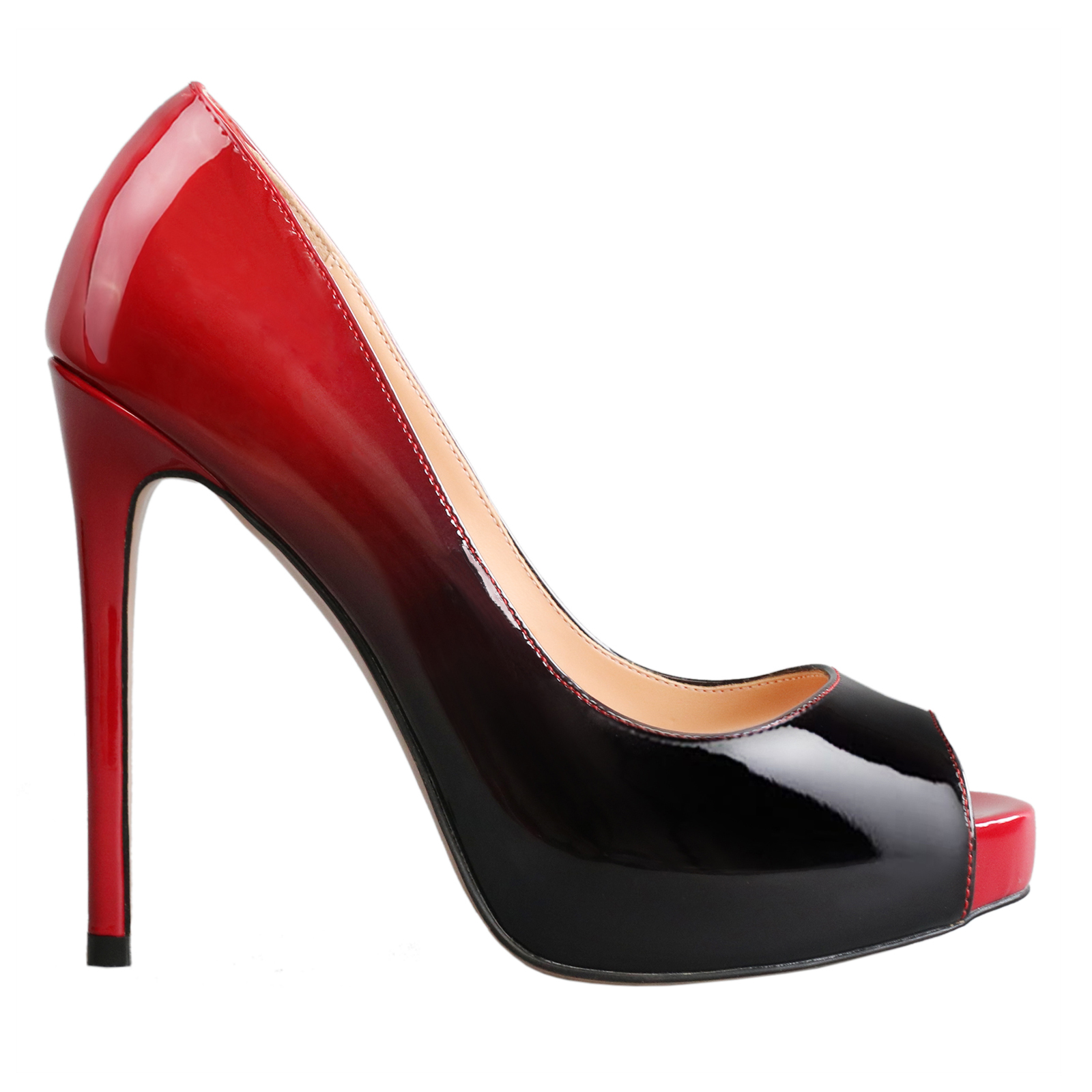 4.72'' Women's Platforms Heels Party Wedding Gradient Pumps-MERUMOTE