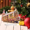Diamond Painting Acrylic Christmas Gingerbread Man Train Diamond Painting Desktop Ornaments