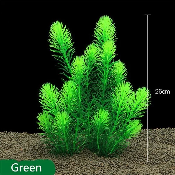 26cm Green PVC Material Simulation Artificial Water Grass Fake Flower Water Fish Tank Aquarium Landscape Decoration Flowers