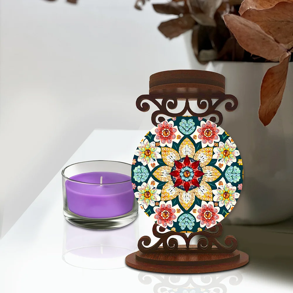 Flower Desktop Diamond Painting Candle Holder Aromatherapy Candle Holder